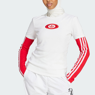 Adidas/阿迪达斯正品三叶草女士经典经典修身休闲短袖T恤KA2687