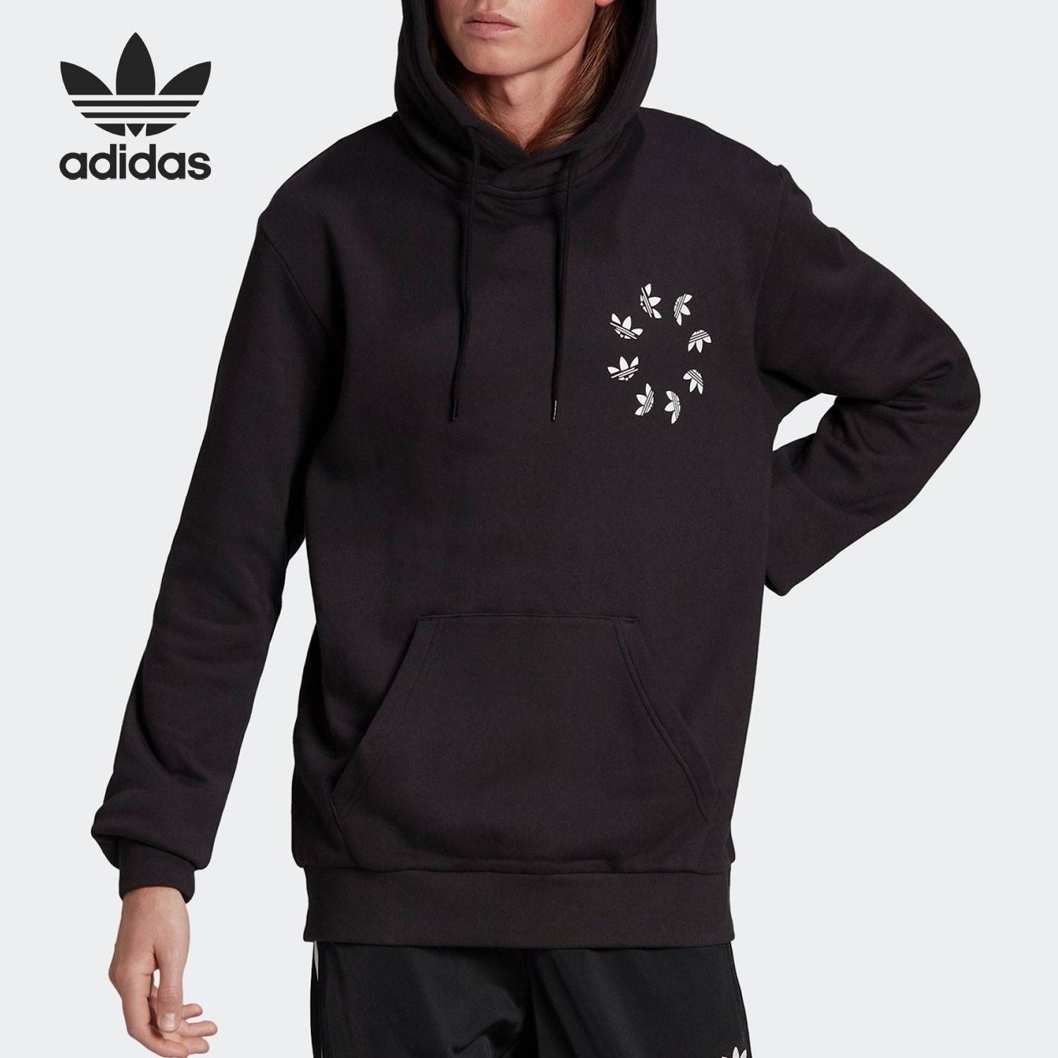 Adidas/阿迪达斯官方正品三叶草BLD连帽男子运动卫衣套头衫HC4490