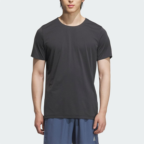 Adidas/阿迪达斯正品2025新款男士反光跑步经典训练短袖JY7010