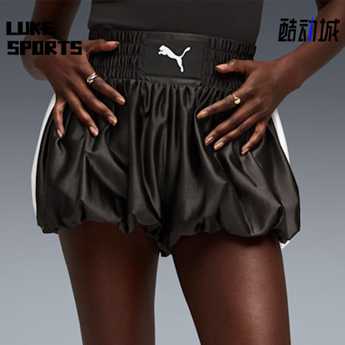 Puma/彪马正品夏季款女士运动休闲透气简约梭织宽松短裤636887-01