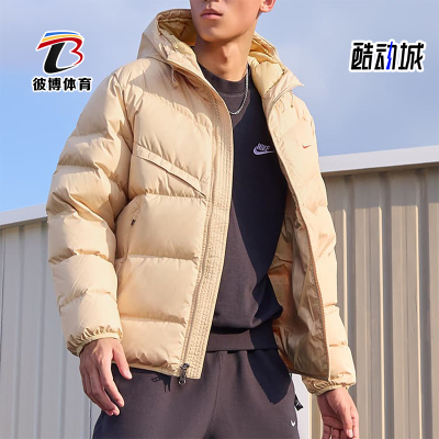 耐克男士保暖宽松印花运动羽绒服