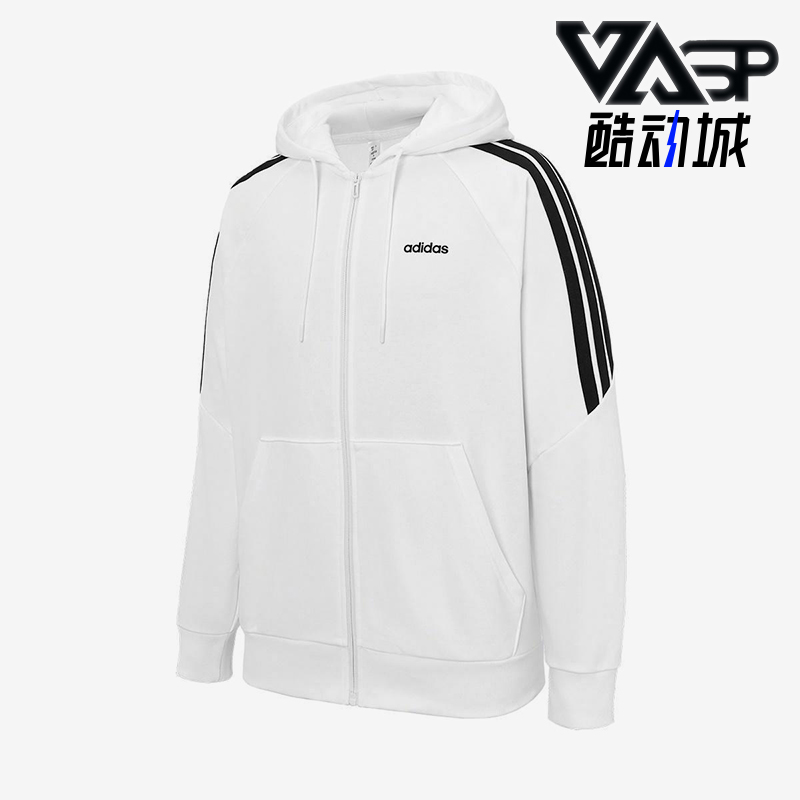 Adidas/阿迪达斯正品春秋款男女连帽宽松经典条纹休闲外套KA2578