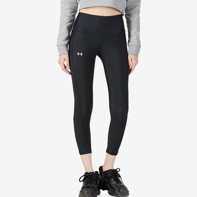 UA/安德玛正品2025新款女子纯色速干瑜伽紧身运动长裤1373959-001