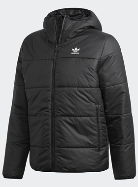Adidas/阿迪达斯正品新款三叶草男子连帽保暖休闲棉服ED5827