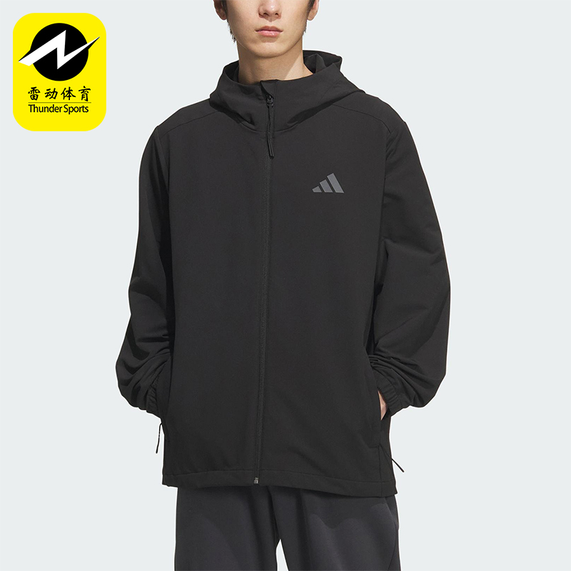 Adidas/阿迪达斯正品V SFT SHELL JK男女宽松连帽运动外套KF5222