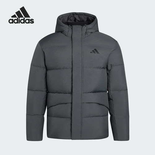 Adidas/阿迪达斯官方正品LINEAR男士保暖日常户外羽绒服KQ5522