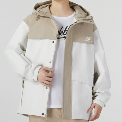 New Balance/NB正品新款男子拼接梭织连帽夹克外套AMJ33359-BNN
