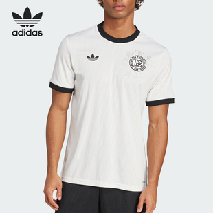 复古足球短袖 Adidas 三叶草男士 2025夏季 JY0247 阿迪达斯正品
