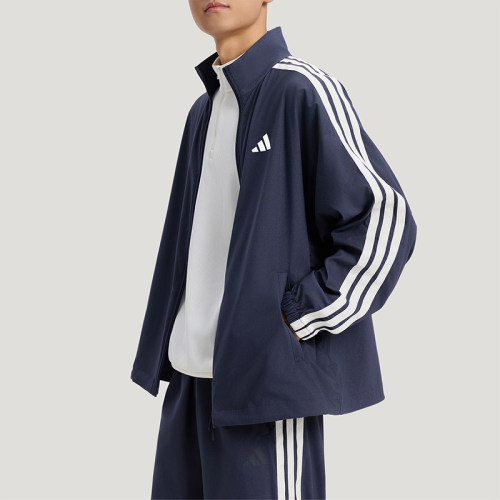 Adidas/阿迪达斯正品2026春季款男士立领经典印花休闲外套KR2547