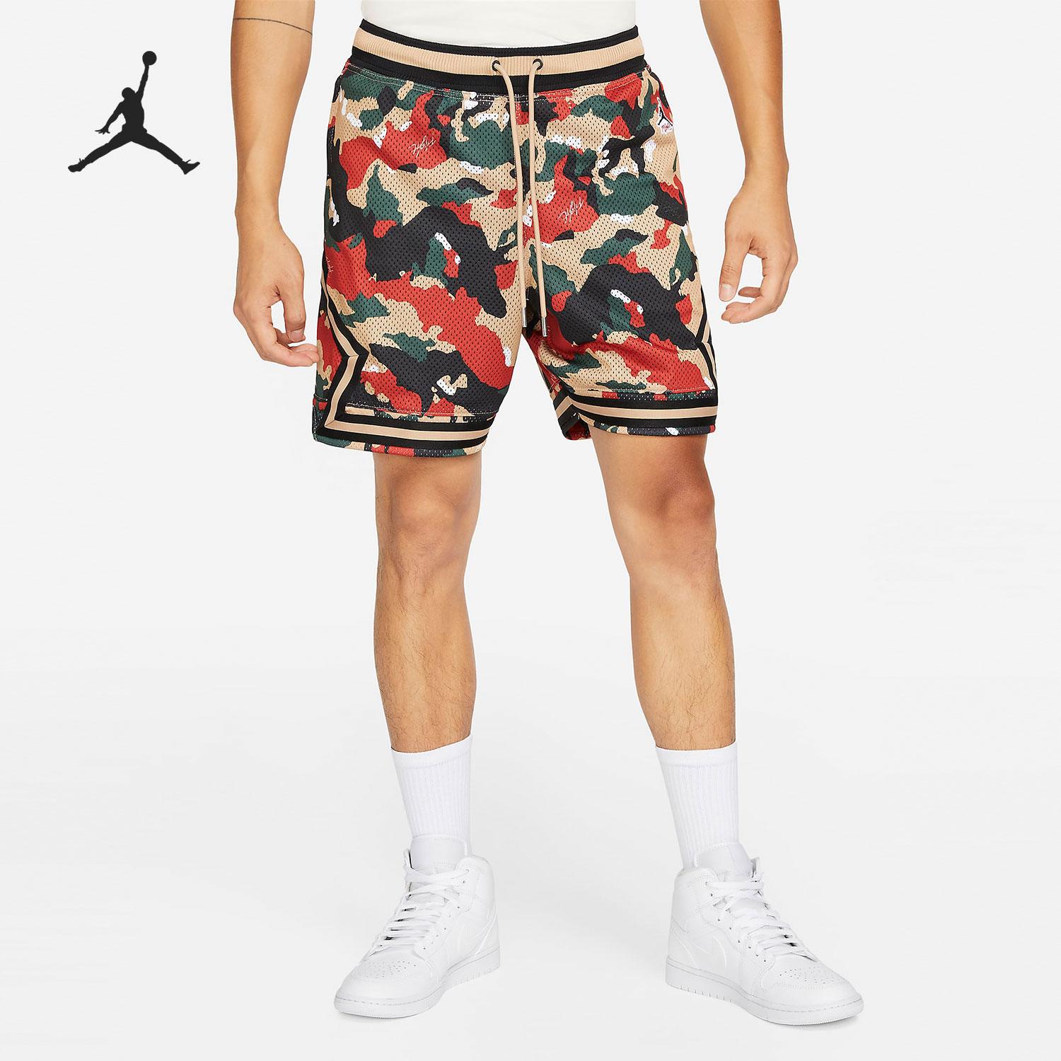 Nike/耐克正品JORDAN 男子篮球透气印花五分短裤 DC7414-245