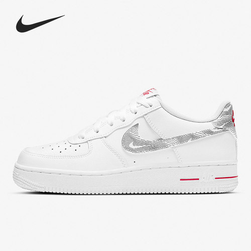 Nike/耐克正品儿童斑马纹logo防滑耐磨低帮板鞋DJ4625-100
