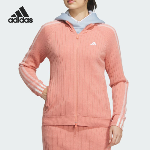 Adidas/阿迪达斯正品W 3-ST FF JKT女士高尔夫针织外套HY0858