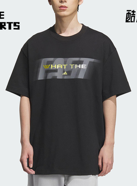 Adidas/阿迪达斯正品2025夏季款男士印花经典宽松篮球短袖KA2292