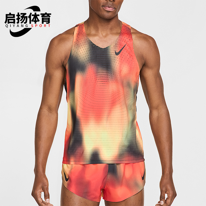 Nike/耐克正品Dri-FIT 男士无袖时尚运动跑步背心T恤HJ3380-736