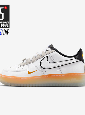 Nike/耐克正品Air Force 1 GS女子大童耐磨透气运动鞋IQ0205-100