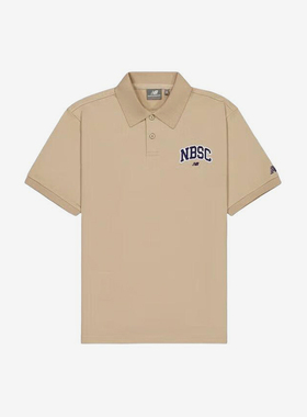 New Balance/NB正品2025新款男子经典复古短袖POLO衫NFE22011-DB