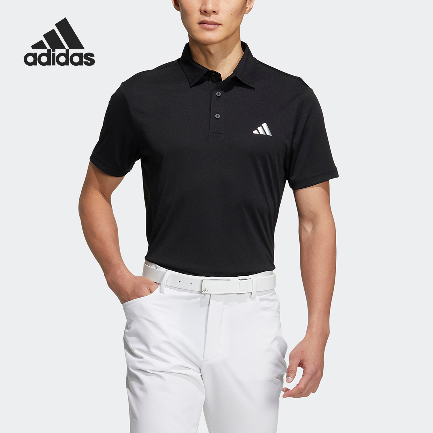 Adidas/阿迪达斯正品春季男子时尚高尔夫运动POLO衫HS9051