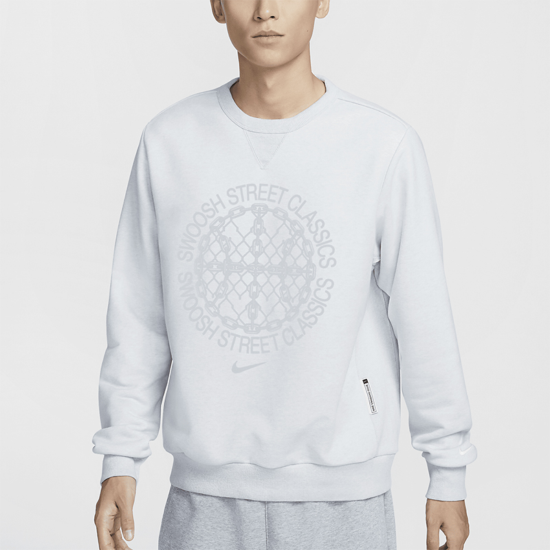 耐克男士印花宽松圆领篮球卫衣