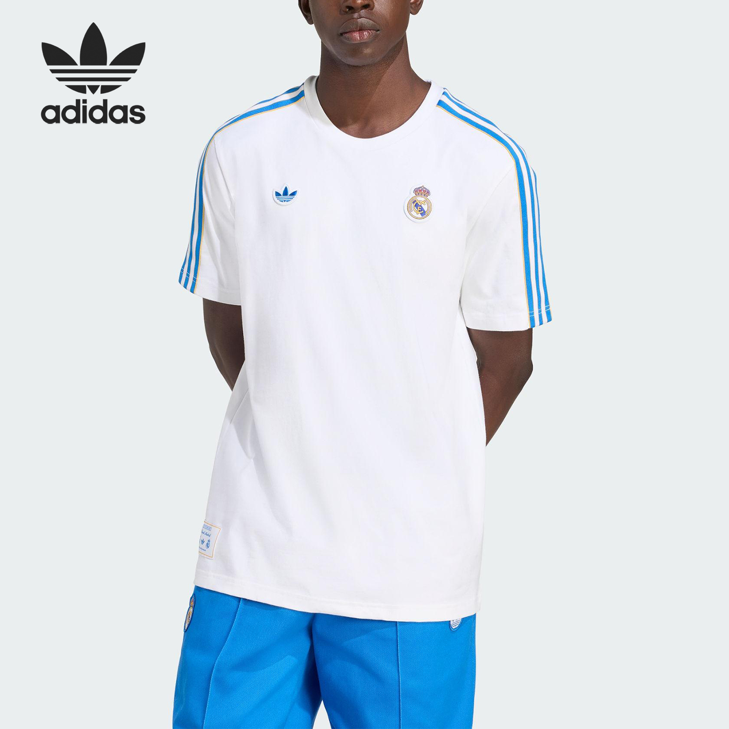 Adidas/阿迪达斯官方正品三叶草男士宽松比赛足球运动短袖JN3064