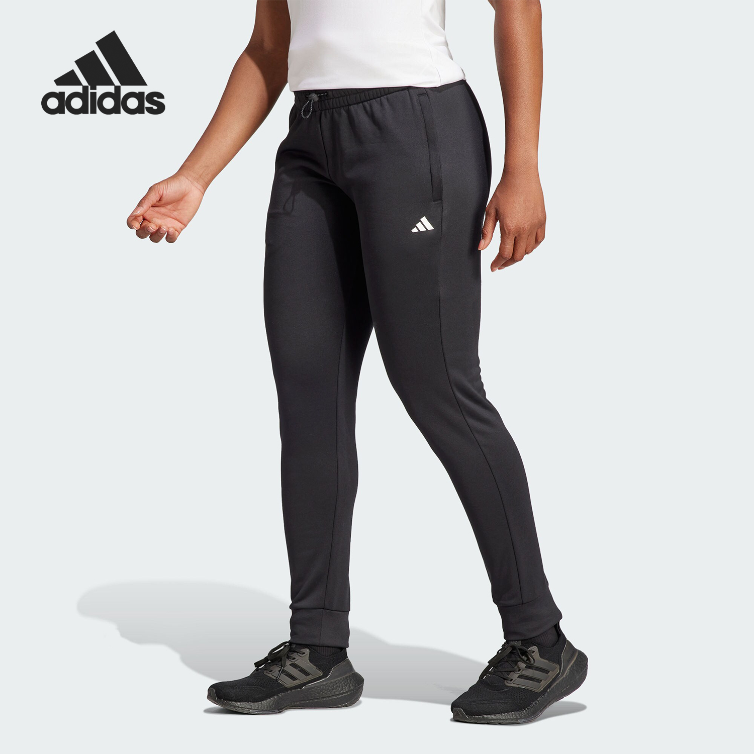 Adidas/阿迪达斯官方正品冬季新款女士加绒保暖休闲运动裤IM2678