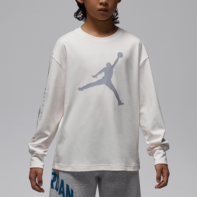 Nike/耐克正品JORDAN大童运动圆领套头印花长袖上衣IU5393-133