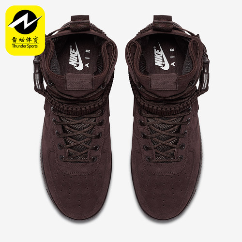 Nike/耐克正品SF AF1 Velvet Brown男士高帮板鞋864024-203
