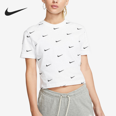 耐克刺绣女子运动休闲短袖T恤