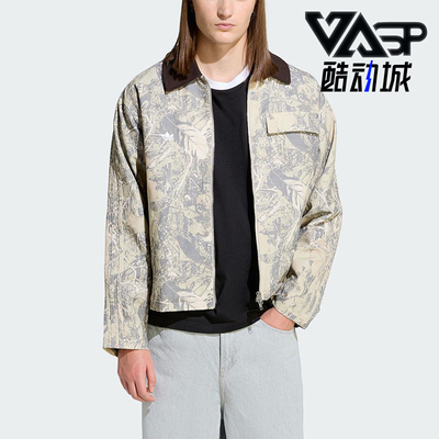 Adidas/阿迪达斯正品三叶草男士休闲翻领保暖时尚运动棉服KG6454