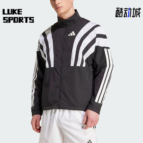 Adidas/阿迪达斯正品2025秋季款男士休闲跑步立领运动外套HZ3692