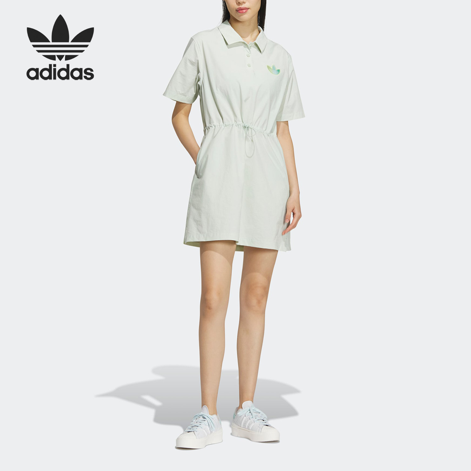 Adidas/阿迪达斯正品三叶草夏季女子休闲运动连衣裙IK8631