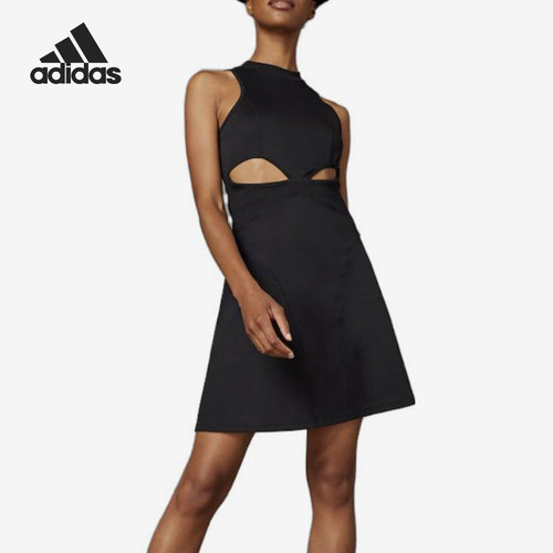 Adidas/阿迪达斯官方正品RUI ZHOU女士运动时尚镂空连衣裙IU0168