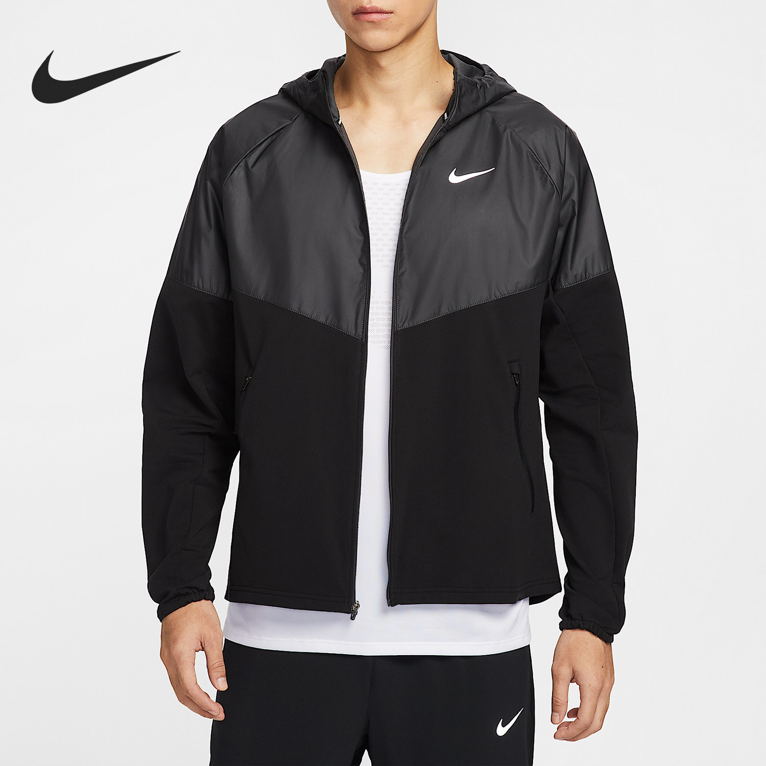 Nike/耐克正品Miler Repel男士拉链加绒拼接夹克HV2670-010