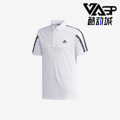 Adidas/阿迪达斯正品男士条纹简约运动透气短袖Polo衫DJ3591