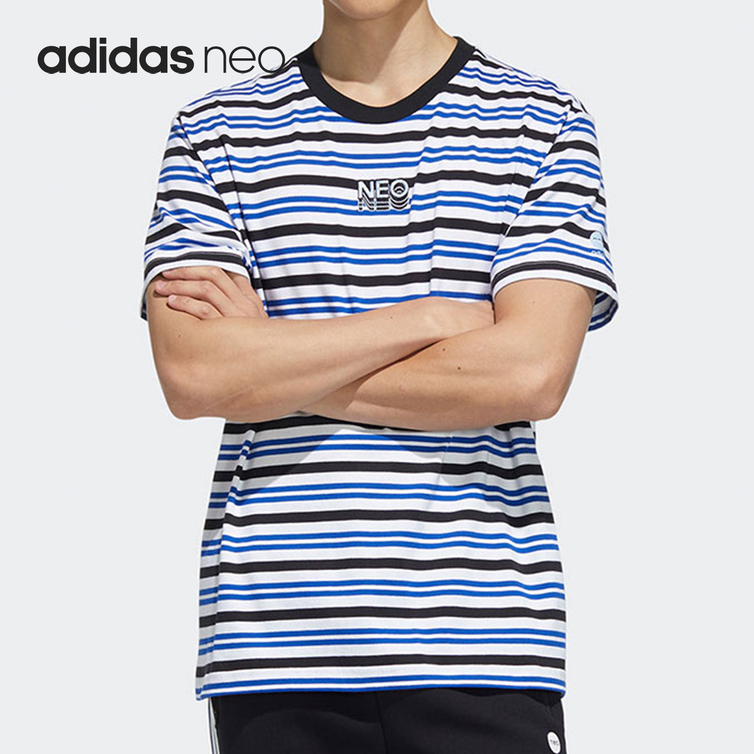 Adidas/阿迪达斯正品neo春季新款男女休闲运动短袖T恤HC9682