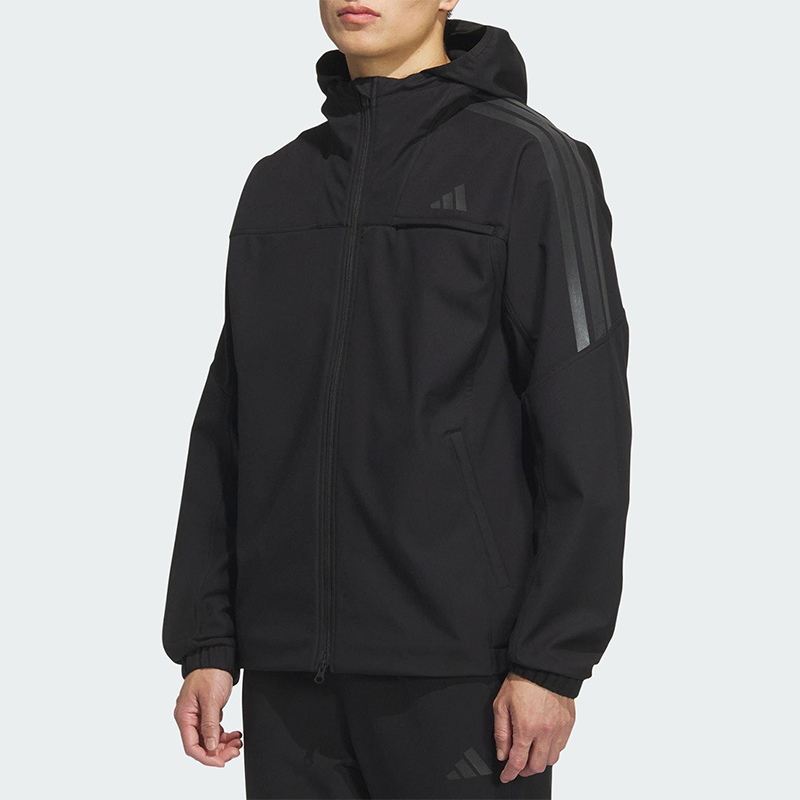 Adidas/阿迪达斯正品SL WARM JKT男士运动三条纹连帽外套KA1307