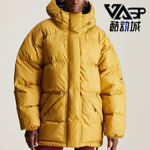 阿迪达斯女士连帽保暖宽松棉服