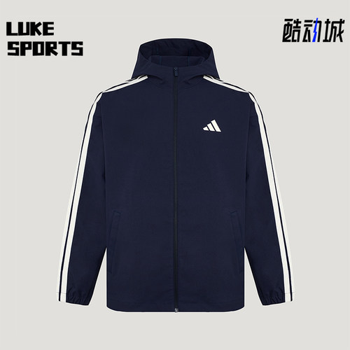 Adidas/阿迪达斯正品春秋男士拉链梭织运动复古夹克外套KV5945