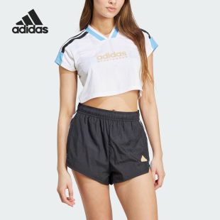 女士短款 Adidas 运动休闲T恤IZ2083 CRO 阿迪达斯官方正品 TIRO