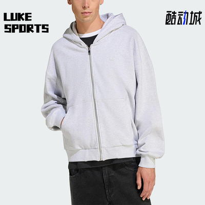 Adidas/阿迪达斯正品三叶草男士运动宽松连帽日常休闲外套JW1071