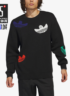 Adidas/阿迪达斯正品SHMOO KNIT SWTR情侣运动圆领卫衣IC1879