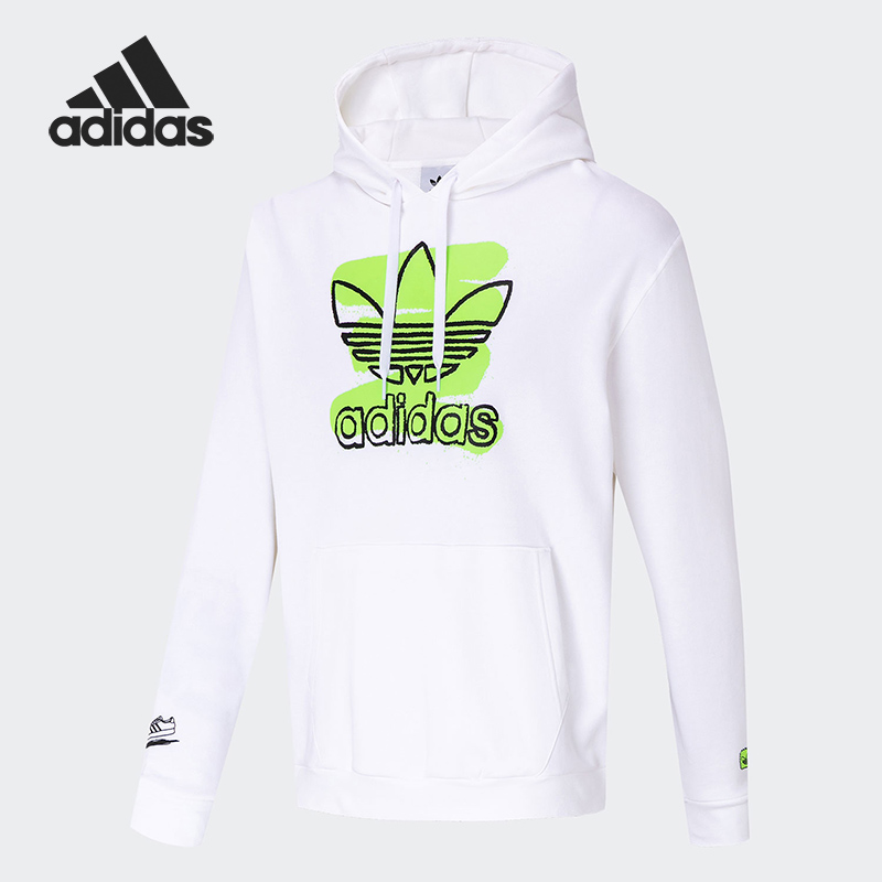 Adidas/阿迪达斯正品男款Logo印花休闲运动美式卫衣GR9958