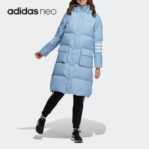 Adidas/阿迪达斯官方正品Neo 当季新款女子中长款羽绒服H18622