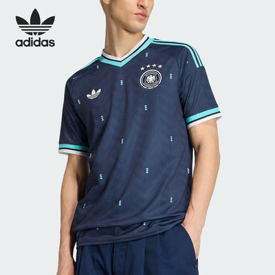 Adidas/阿迪达斯官方正品夏季男士印花修身针织足球运动T恤JN2074