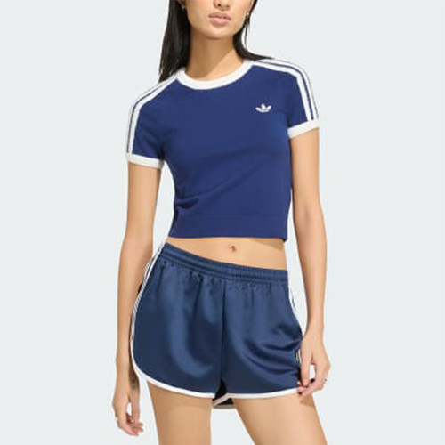 Adidas/阿迪达斯正品KNITTED T-SHIRT女士运动短袖T恤KW2606
