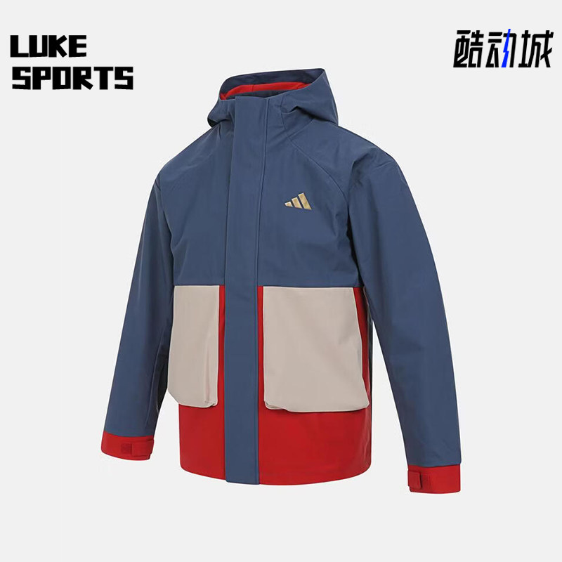 Adidas/阿迪达斯正品2026儿童休闲拉链复古两件夹克外套KV6904
