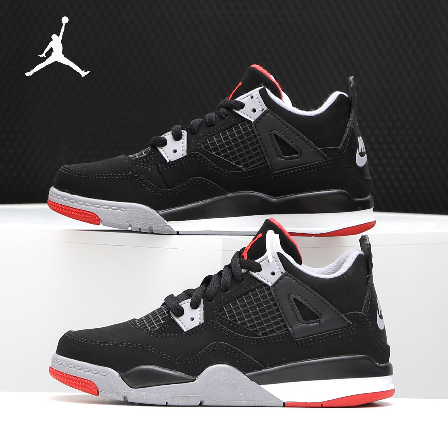 Nike/耐克正品AIR JORDAN 4 RETRO (PS) 复刻大童运动童鞋 BQ7669