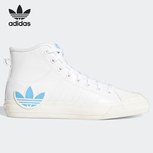 阿迪达斯正品 休闲板鞋 三叶草 男女高帮经典 FX8497 NIZZA Adidas
