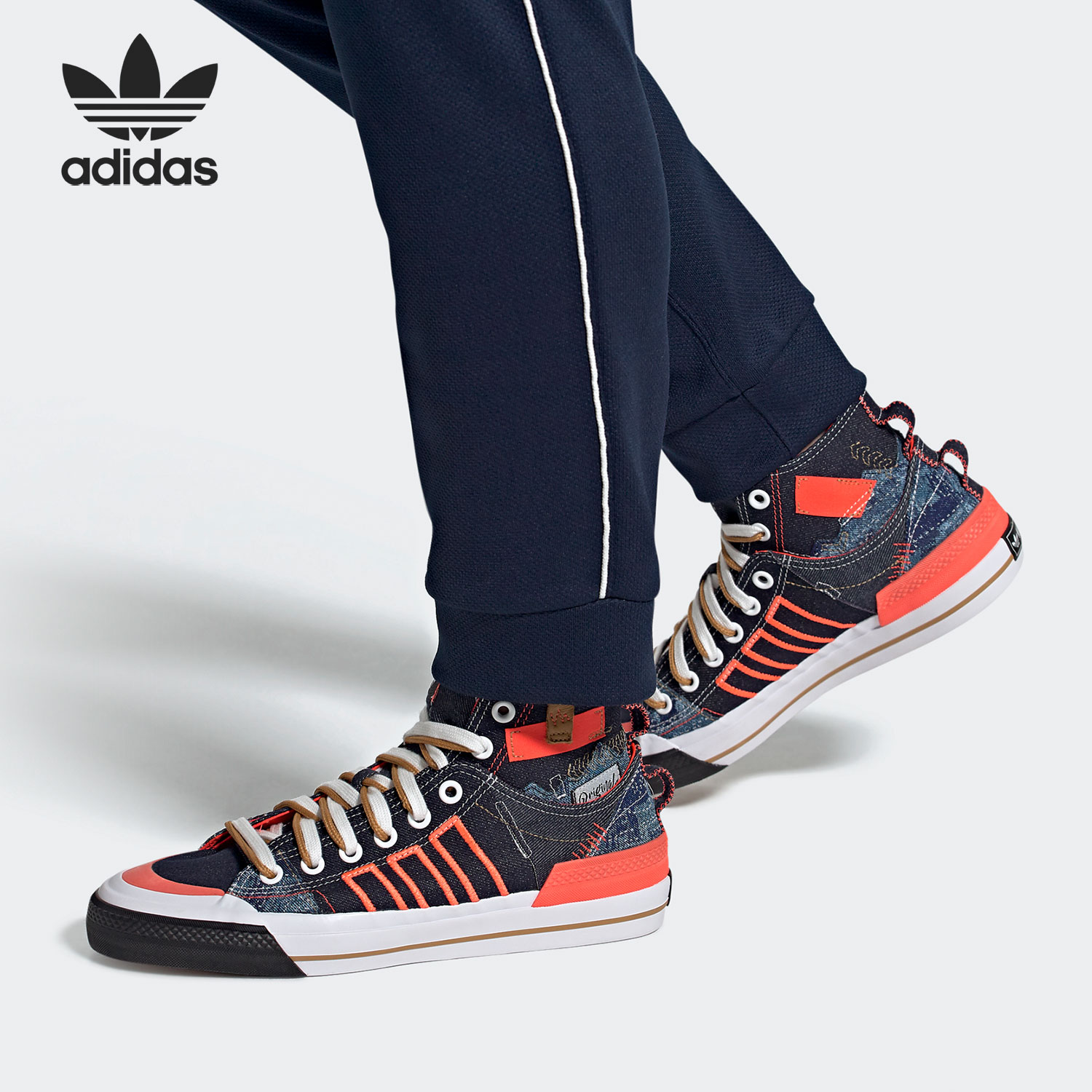 阿迪达斯男高帮经典运动鞋