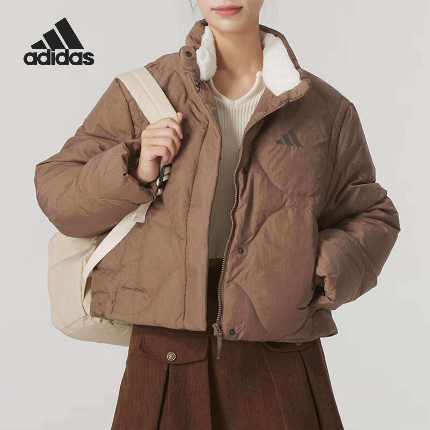 Adidas/阿迪达斯正品2024新款女士运动防风立领外套JG5945