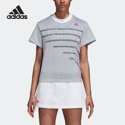 Adidas/阿迪达斯正品夏季女士圆领时尚训练健身短袖T恤DU5193